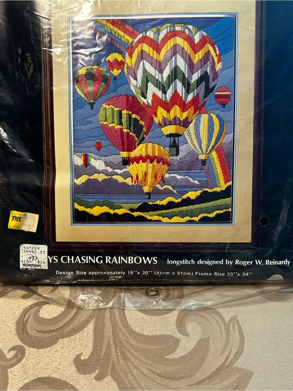 Vintage 80s Monarch Horizons 'Always Chasing Rainbows' Cross Stitch Kit Craft